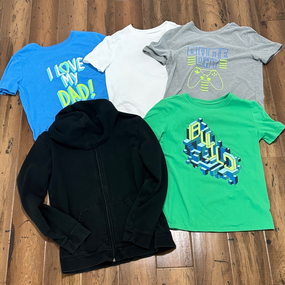 Cat & Jack Short Sleeve Tees - Blue, White, Gray, Green, Black